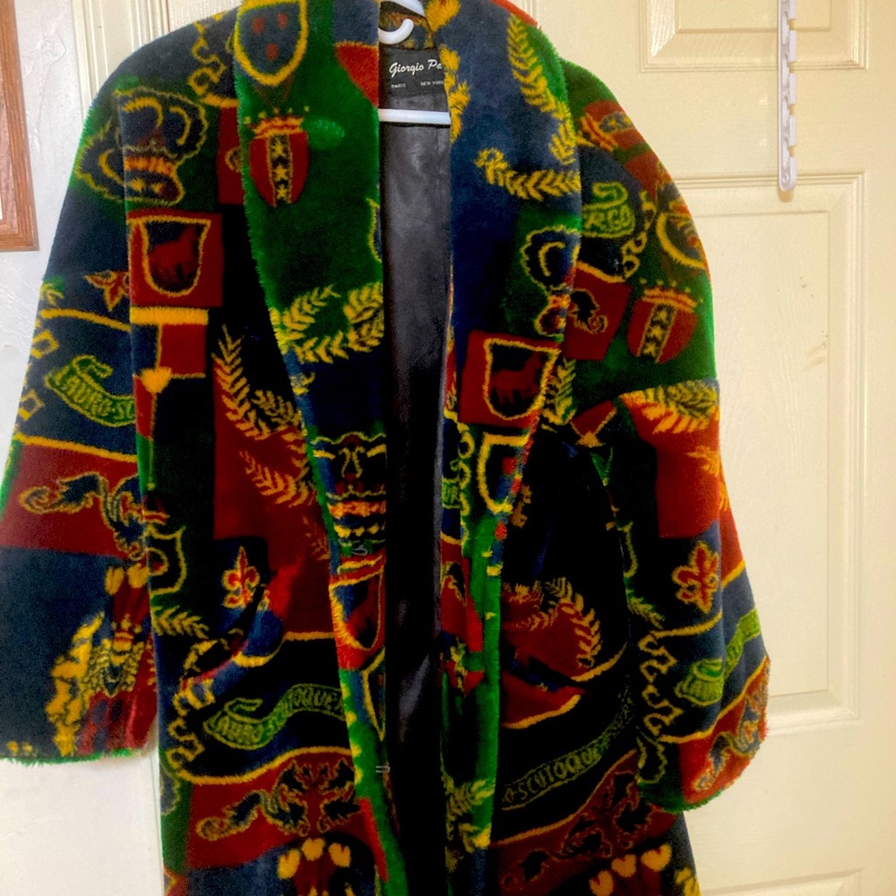 Antique house coat by GIORGIO PARNUCCI  size lg.